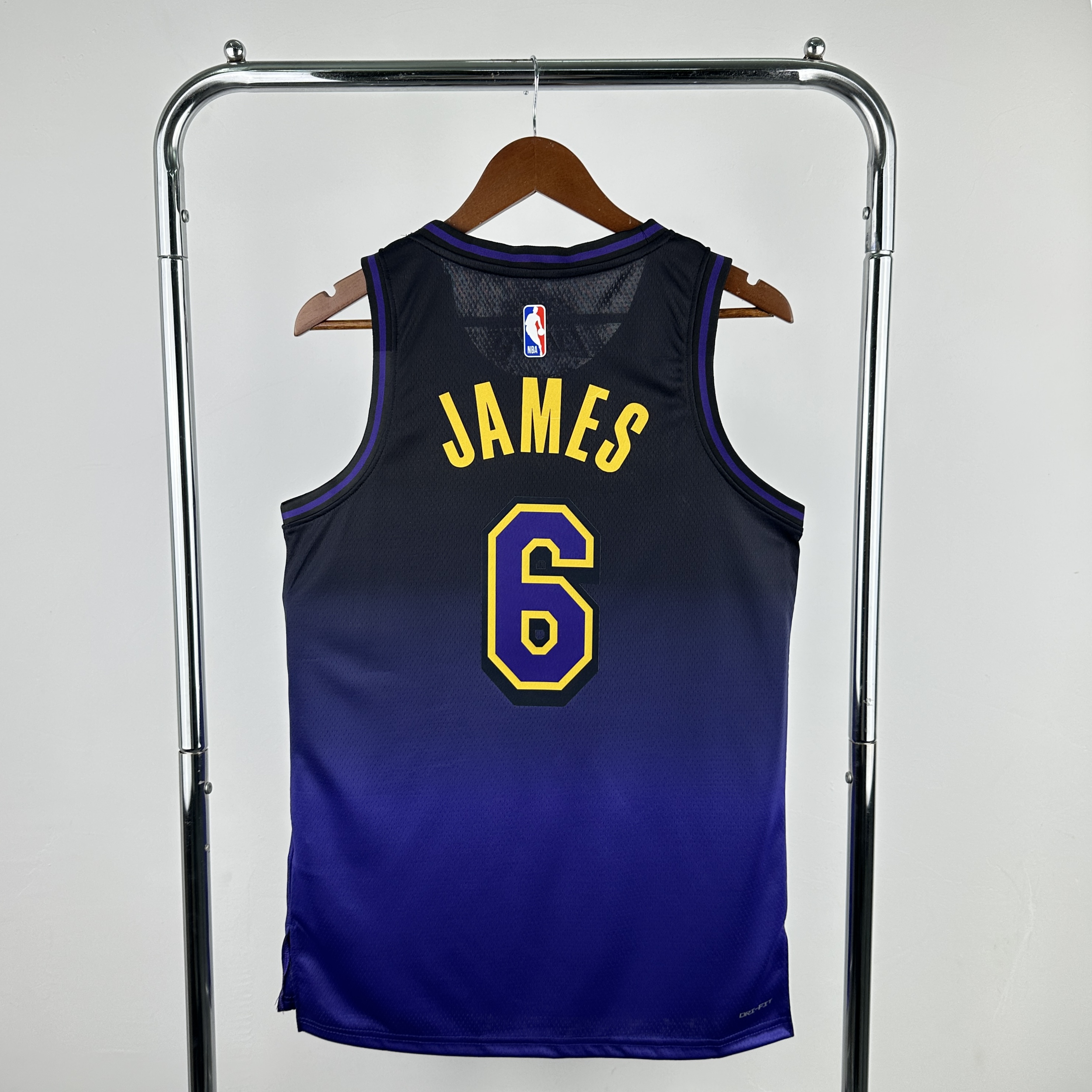 Men Los Angeles Lakers #6 James Purple City Edition Season Nike 2025 NBA Jersey